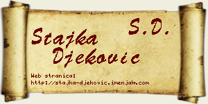 Stajka Đeković vizit kartica